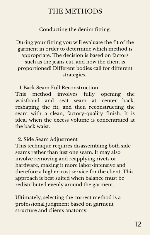 Denim Money: Waistband Reconstruction System