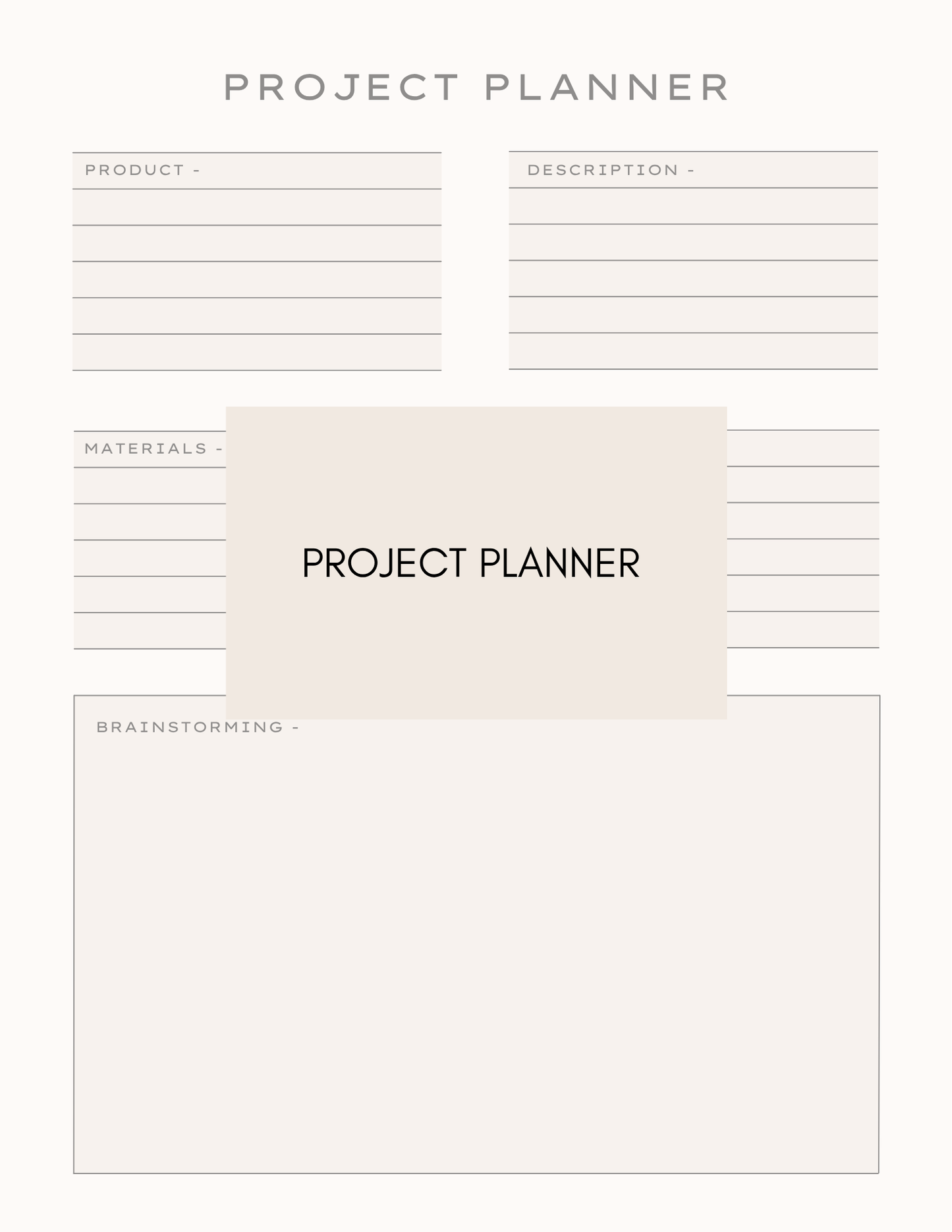The Sewing Studio Project Planner