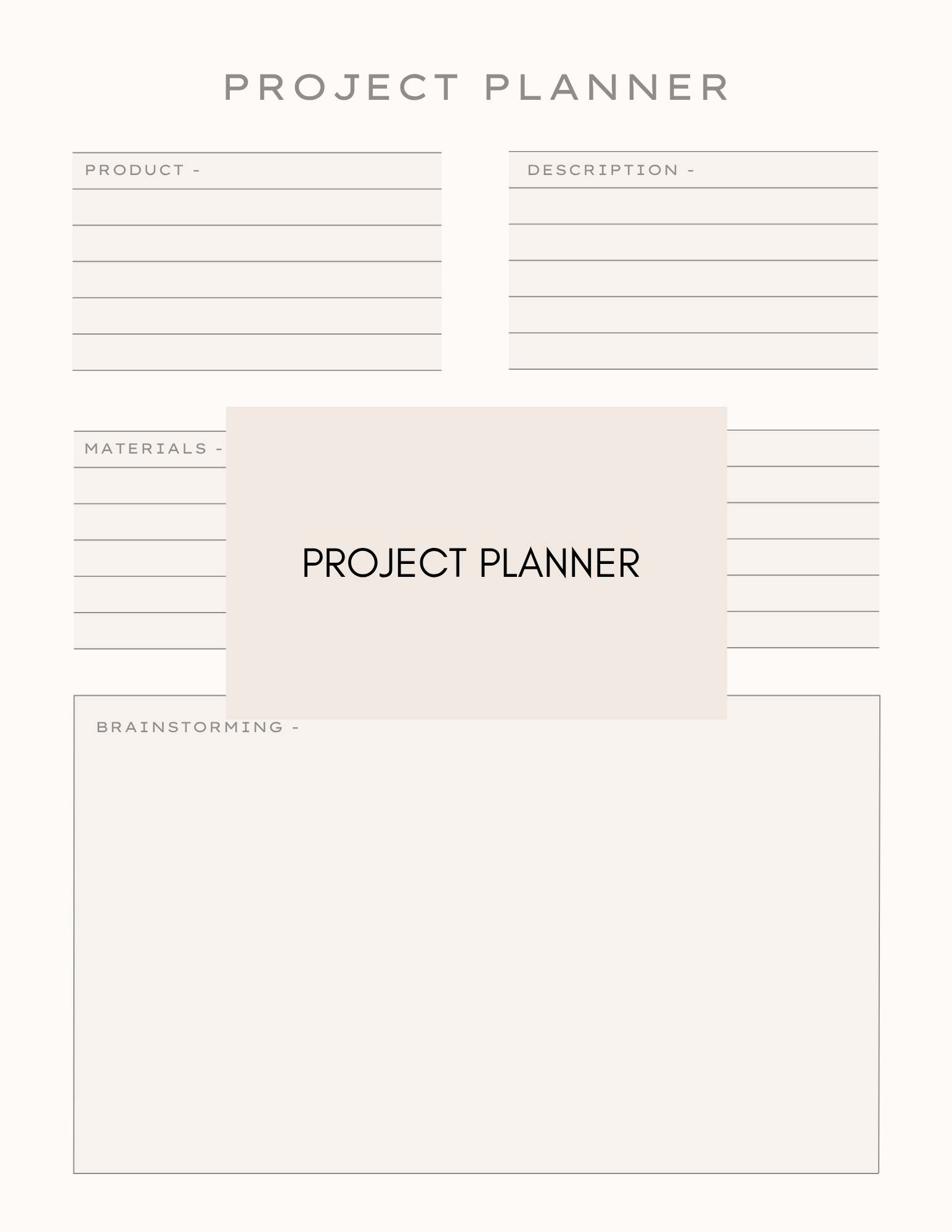 The Sewing Studio Project Planner