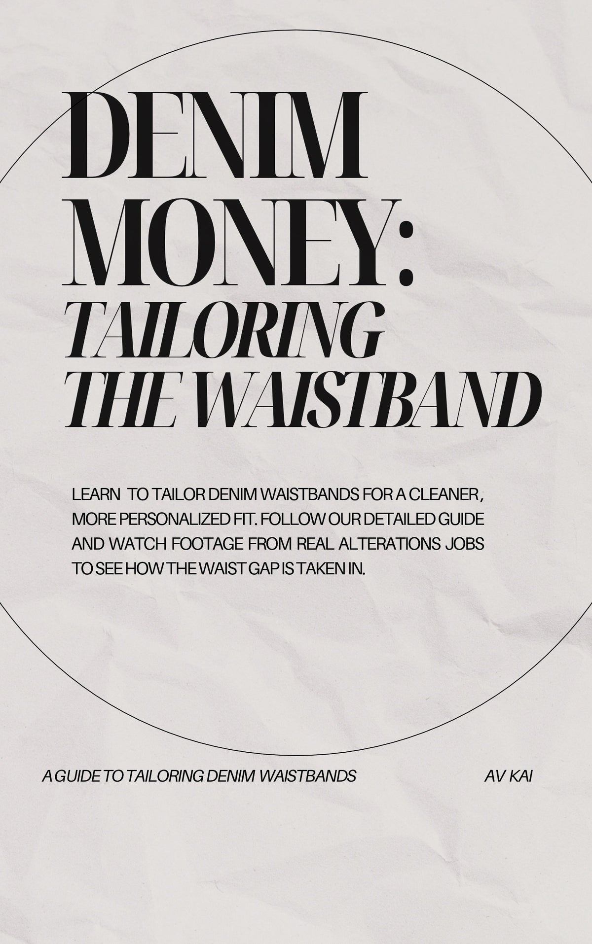 Denim Money: Waistband Reconstruction System | Learn To Take Jeans In At The Waist | Waist Gap Fix