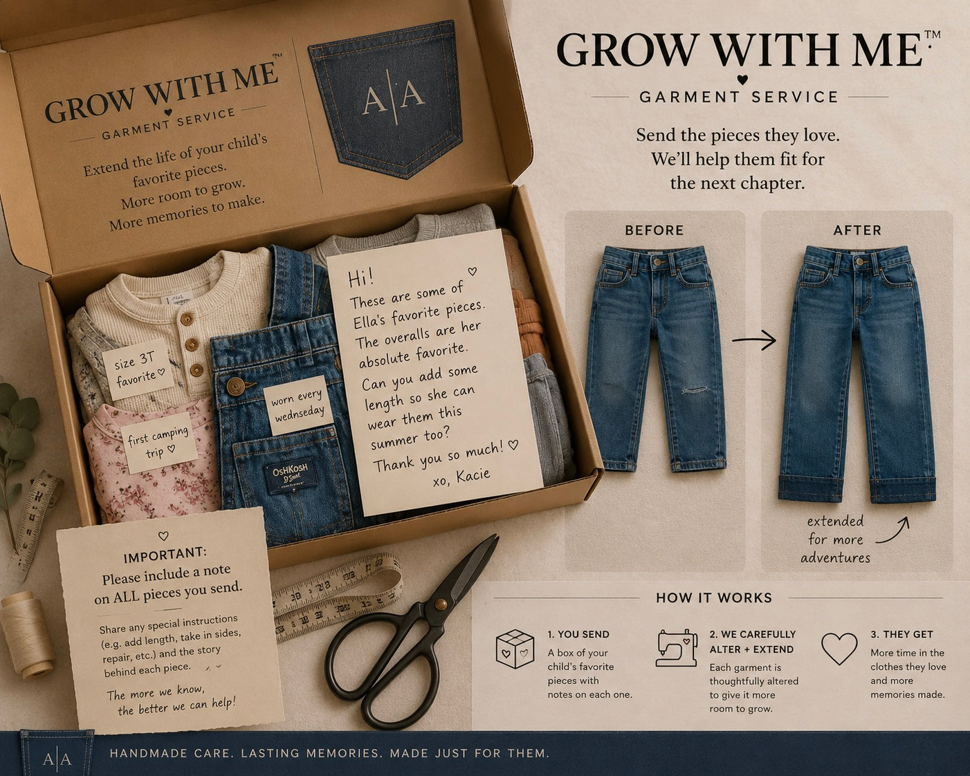 Grow With Me - Kids Garment Life Extending & Repurposing